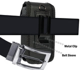 Leather Case Pouch Belt Clip for Lively Jitterbug Flip-2, Schok Flip Phone 2022