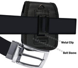 Vegan Leather Case Pouch Belt Loop Clip for Samsung Galaxy Z Flip 5 4 3 5G Phone