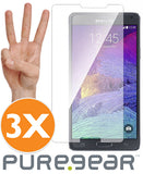 3-PACK PUREGEAR TEMPERED GLASS 9H SCREEN PROTECTOR FOR SAMSUNG GALAXY NOTE 4