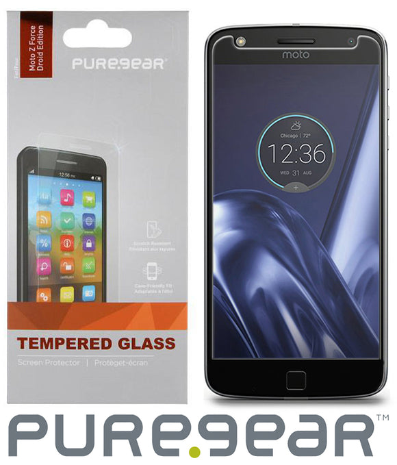 CLEAR HARD TEMPERED GLASS SCREEN PROTECTOR FOR MOTOROLA MOTO Z FORCE XT1650-02