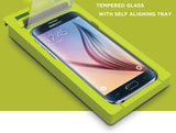 3x PureGear Tempered Glass Screen Protector + Install Tray for Samsung Galaxy S6