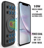 Qi Wireless Charger Portable Power Bank USB Type-C 18W Fast Charge for Phone