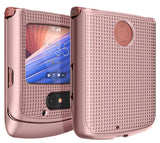 Grid Texture Case Slim Hard Shell Cover for Motorola RAZR 5G Flip Phone (2020)