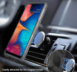 Black Rugged Grip Case with Stand + Belt Clip Holster for Samsung Galaxy A20/A30