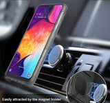 Black Magnet Grip Case Cover Stand + Belt Clip Holster for Samsung Galaxy A50