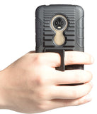 Black Magnet Grip Case Cover Belt Clip Holster for Motorola Moto E5 Play/Cruise