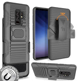 Black Magnet Grip Case + Belt Clip Holster Stand for Samsung Galaxy S9 Plus, S9+
