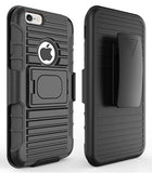 BLACK GRIP RING CASE COVER + BELT CLIP HOLSTER STAND FOR iPHONE 6/6s PLUS (5.5")