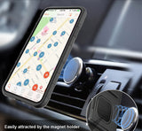 Black Rugged Case Stand + Belt Clip + Magnetic Car Mount for iPhone Xs Max 6.5"