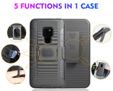 Black Magnet Grip Case Rugged Cover Stand + Belt Clip Holster for Huawei Mate 20