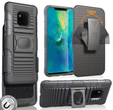 Black Magnet Grip Case Rugged Cover + Belt Clip Holster for Huawei Mate 20 Pro