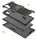 Black Rugged Grip Case with Stand + Belt Clip Holster for Samsung Galaxy Note 10