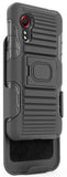 Black Rugged Grip Case with Ring Stand and Belt Clip for Samsung Galaxy XCover 5