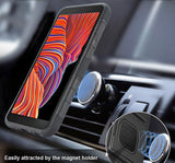 Black Rugged Case Stand Belt Clip Magnetic Car Mount for Samsung Galaxy XCover 5