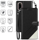 Wallet Case Credit Card Slot Cover and Wrist Strap for Samsung Galaxy S20 Plus