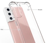 AquaFlex Transparent Anti-Shock Clear Phone Case Cover for Galaxy S21 FE