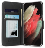 Durable Wallet Case Credit Card Slot Wrist Strap for Samsung Galaxy S21 Ultra 5G