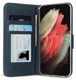 Durable Wallet Case Credit Card Slot Wrist Strap for Samsung Galaxy S21 Ultra 5G