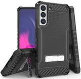 Rugged Anti-Shock Case Cover Kickstand and Strap for Galaxy S22 Plus 5G Phone