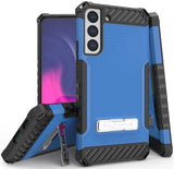 Rugged Anti-Shock Case Cover Metal Kickstand and Strap for Galaxy S22 5G Phone