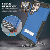 Rugged Anti-Shock Case Cover Kickstand and Strap for Galaxy S22 Ultra 5G Phone