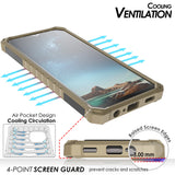 Rugged Anti-Shock Case Cover Kickstand and Strap for Galaxy S22 Ultra 5G Phone
