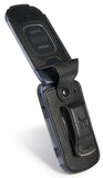 Black Vegan Leather Case with Belt Clip for Kyocera Cadence 4G LTE S2720 Phone