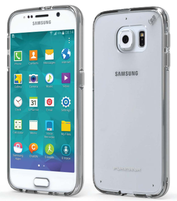 PUREGEAR CLEAR SLIM SHELL CASE HARD TRANSPARENT COVER FOR SAMSUNG GALAXY S6