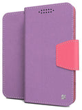 PURPLE/PINK INFOLIO WALLET CREDIT CARD ID CASE FOR SAMSUNG GALAXY S6 EDGE PLUS +
