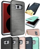 CREDIT CARD WALLET SLOT KICKSTAND CASE COVER FOR SAMSUNG GALAXY S8 PLUS, S8+