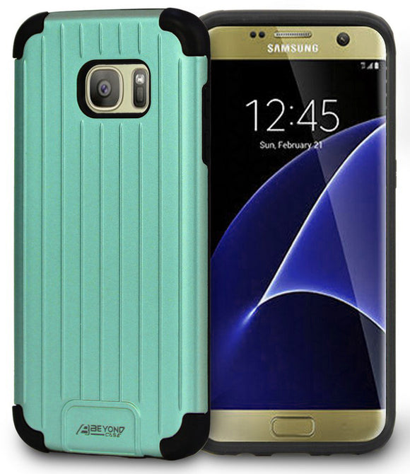 MINT MATTE SLIM DUO-SHIELD CASE RIBBED RUGGED COVER FOR SAMSUNG GALAXY S7 EDGE