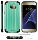 MINT MATTE SLIM DUO-SHIELD CASE RIBBED RUGGED COVER FOR SAMSUNG GALAXY S7 EDGE