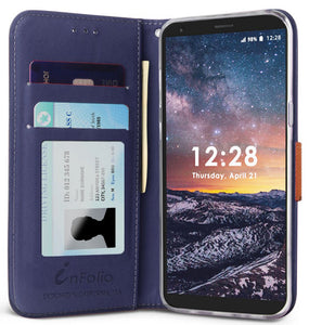 Durable Secure Wallet Case Credit Card Slot Cover + Wrist Strap for LG Stylo 5