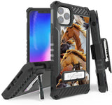 Rugged Tri-Shield Case + Belt Clip for iPhone 11 PRO MAX - Adorable Animals