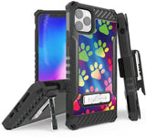 Rugged Tri-Shield Case + Belt Clip for Apple iPhone 11 Pro - Adorable Animals