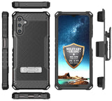 Tri-Shield Rugged Case with Stand + Belt Clip Holster + Strap for Galaxy A13 5G