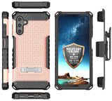 Tri-Shield Rugged Case with Stand + Belt Clip Holster + Strap for Galaxy A13 5G