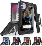 Rugged Tri-Shield Case + Belt Clip for Apple iPhone 11 - Fierce Creatures