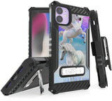 Rugged Tri-Shield Case + Belt Clip for Apple iPhone 11 - Adorable Animals