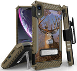 Big Buck Deer Camo Outdoor Case Cover Belt Clip Strap for Apple iPhone XR 6.1"