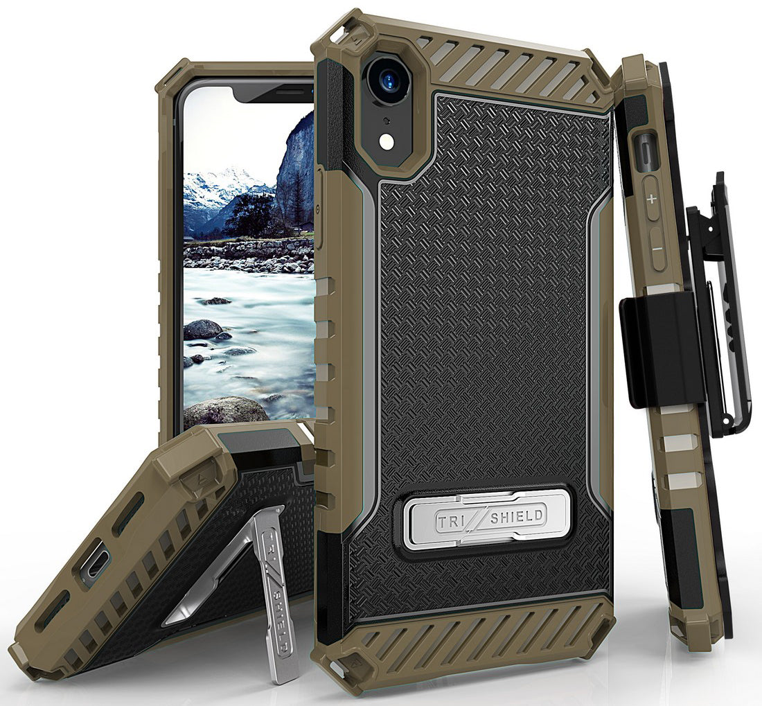 Tri-Shield Rugged Case Cover Belt Clip Holster Strap for Apple