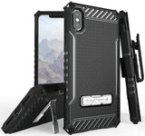 Tri-Shield Rugged Case Cover + Belt Clip Holster Strap for Apple iPhone Xs Max