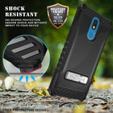 Rugged Tri-Shield Case + Belt Clip for LG Harmony 3/Solo/K40 - Adorable Animals