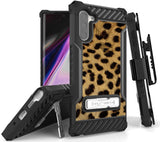 Rugged Tri-Shield Case + Belt Clip for Samsung Galaxy Note 10 - Adorable Animals