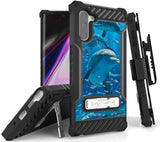 Rugged Tri-Shield Case + Belt Clip for Samsung Galaxy Note 10 - Adorable Animals