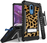 Rugged Case + Belt Clip Combo for LG Stylo 5 - Adorable Animals