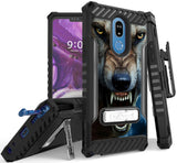 Rugged Case + Belt Clip Combo for LG Stylo 5 - Fierce Creatures