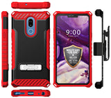 Tri-Shield Rugged Case Cover + Belt Clip Holster + Lanyard Strap for LG Stylo 5