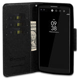 NEW BLACK INFOLIO WALLET CREDIT CARD ID CASH CASE COVER STAND FOR LG V10 PHONE