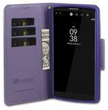 NEW MINT/PURPLE INFOLIO WALLET CREDIT CARD ID CASE COVER STAND FOR LG V10 PHONE